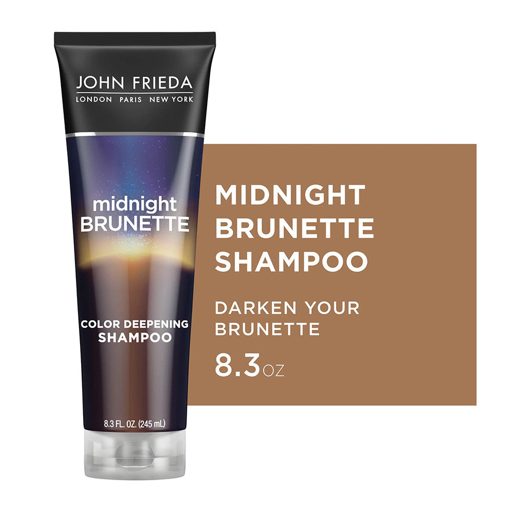 John Frieda Midnight Brunette Shampoo with Primrose Oil, 8.3 Oz